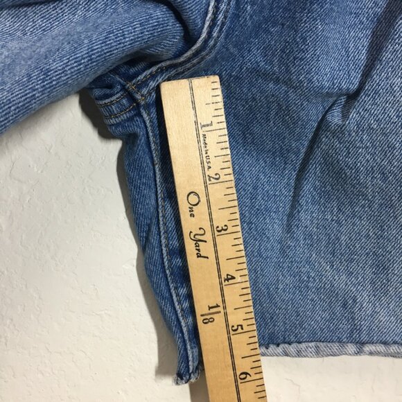 Victoria Beckham Womens Size 30 Blue Denim Shorts Side Striped 100% Cotton - Picture 10 of 15